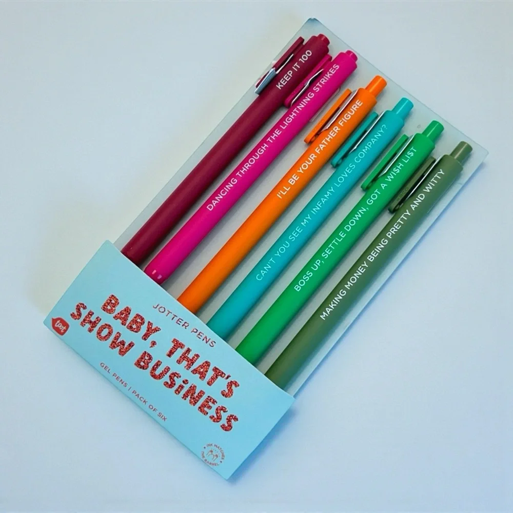 Taylor Swift Lyric Gel Pen Set “Baby That’s Show Business” Swiftie Gift NWT
